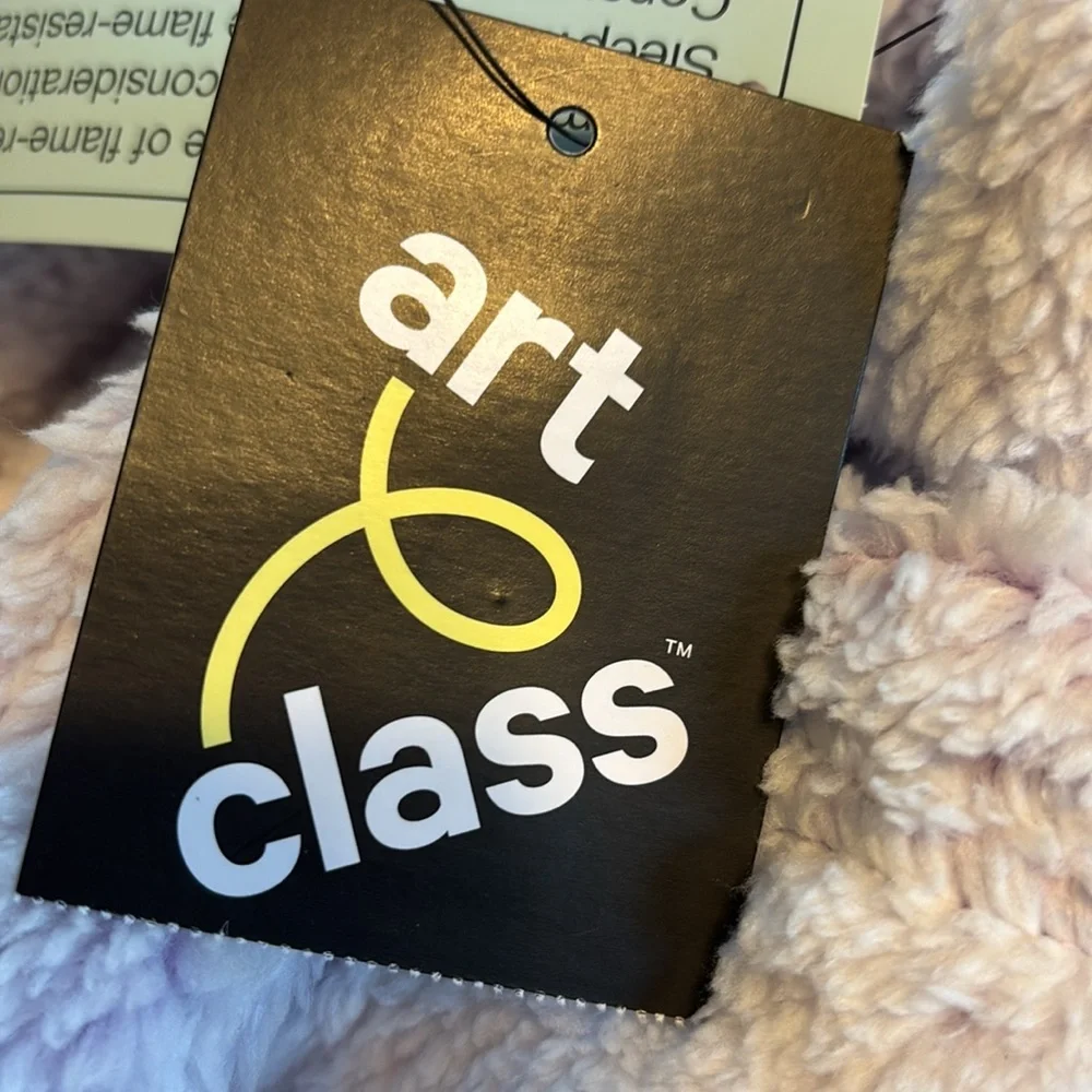 Art Class Girls Purple Hooded Self Tie Robe